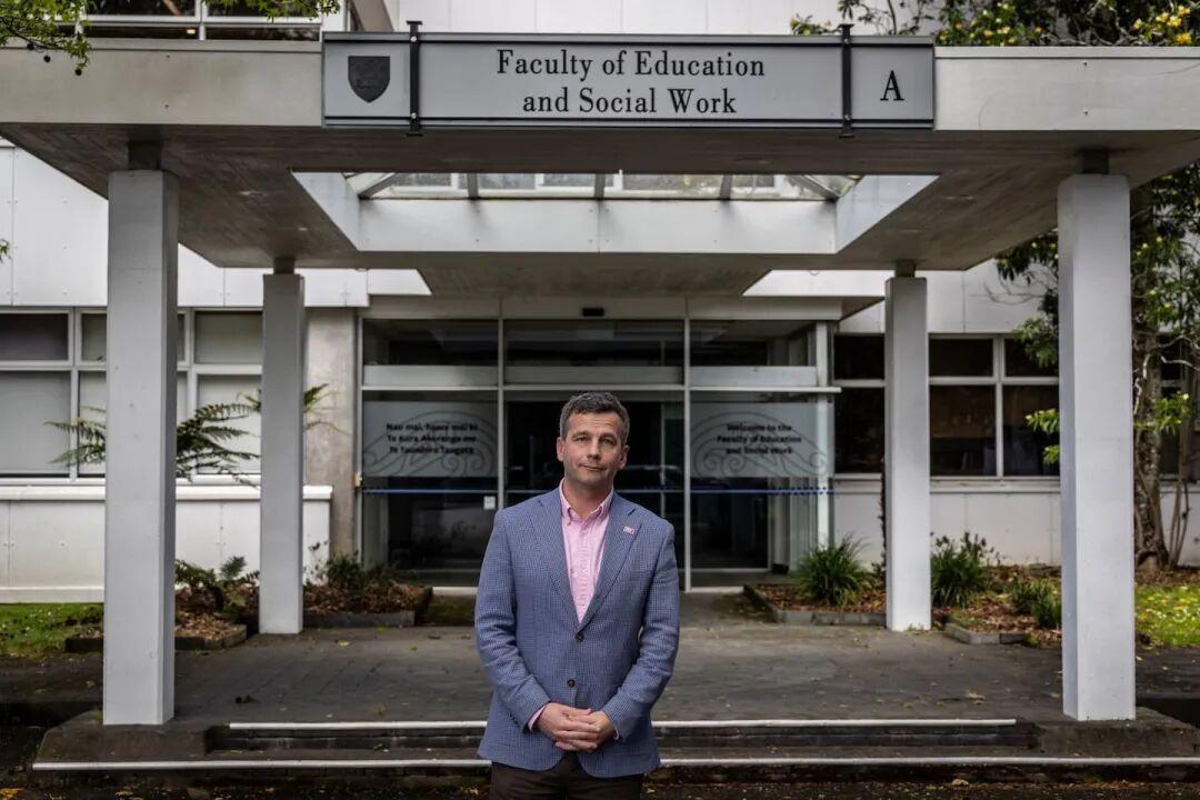 David Seymour at the University of Auckland's former Epsom campus, where he proposes a new school should be built. Photo / Michael Craig